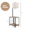 Costway Floor Lamp with End Table and USB Charging Ports 360° Rotatable Lamp Arm